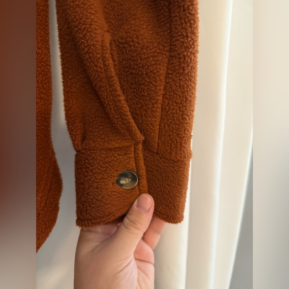 Altar'd State Rust Colored Fuzzy Shacket - image 5